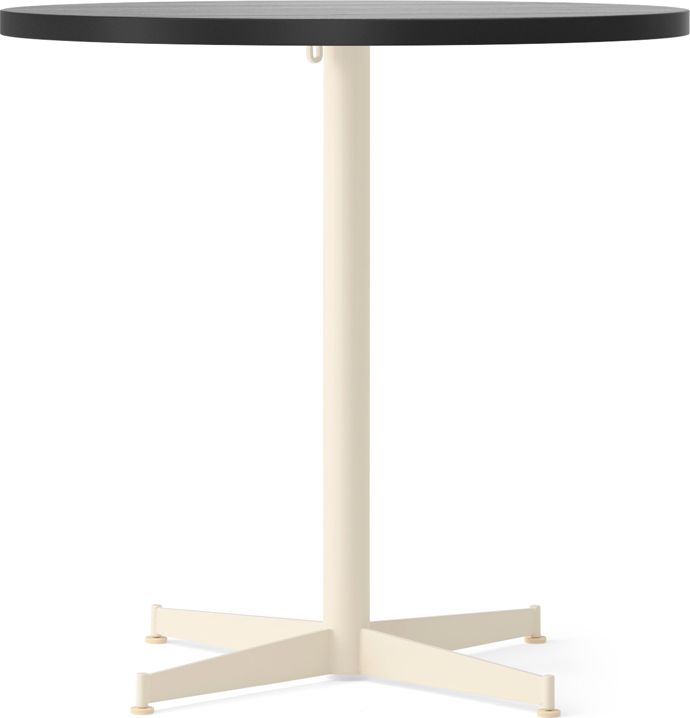Stół z kremową podstawą Nook Star Base 80 cm czarny
