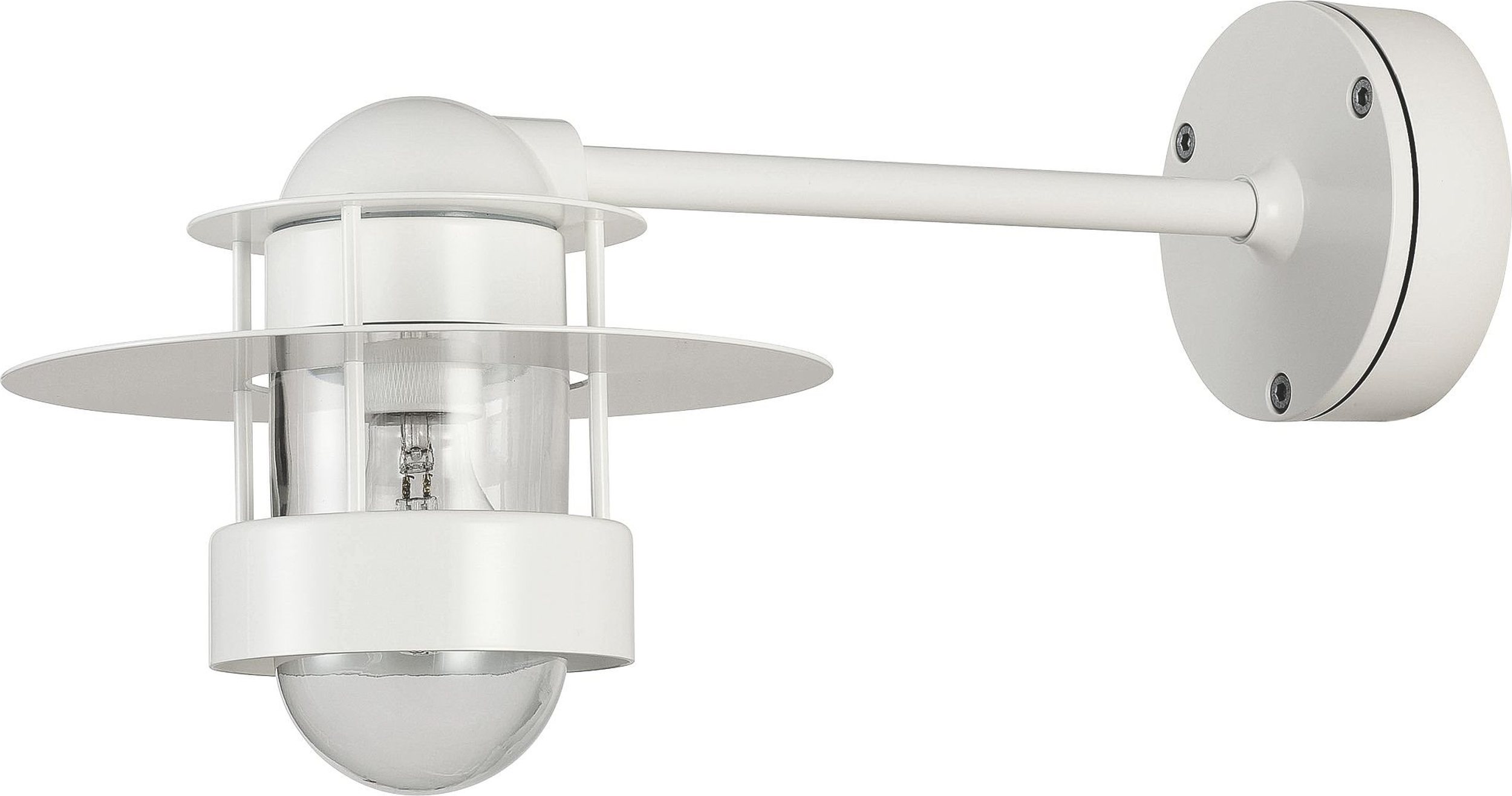 Kinkiet Albertslund długi biały zewnętrzny