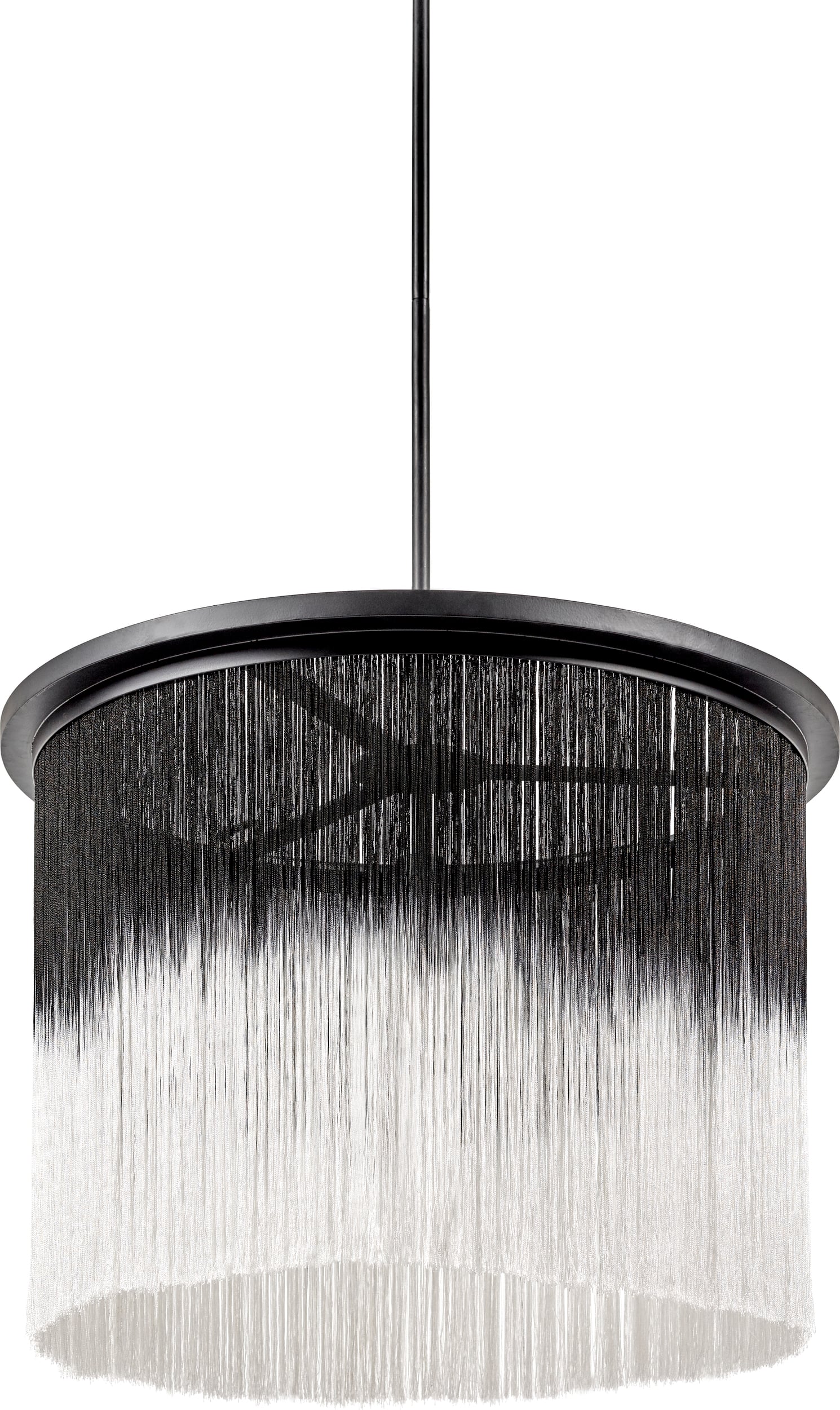 Lampa wisząca Wong 65 cm czarno-biała