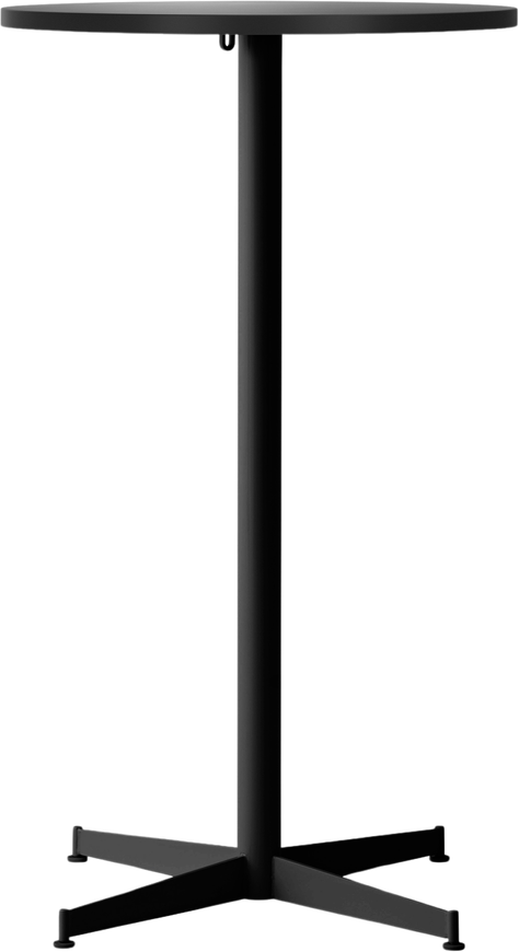 Stół barowy z czarną podstawą Nook Star Base Linoleum wysoki 60 cm czarny