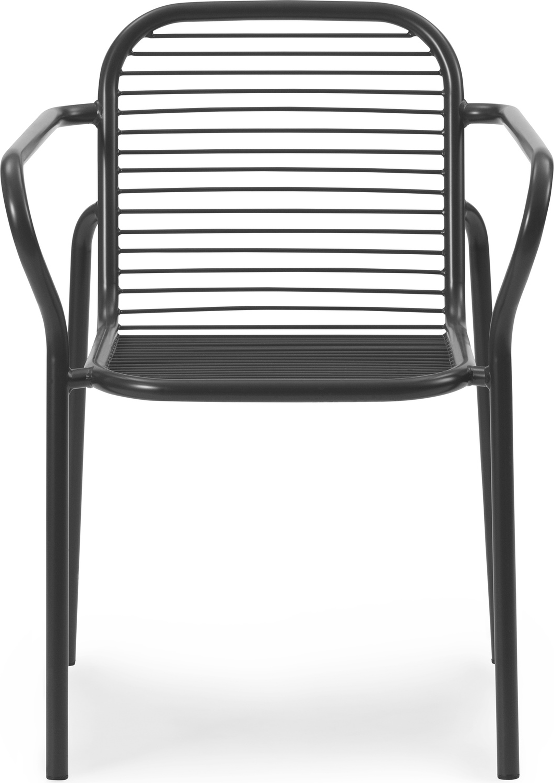 Krzesło ogrodowe Vig czarne z podłokietnikami