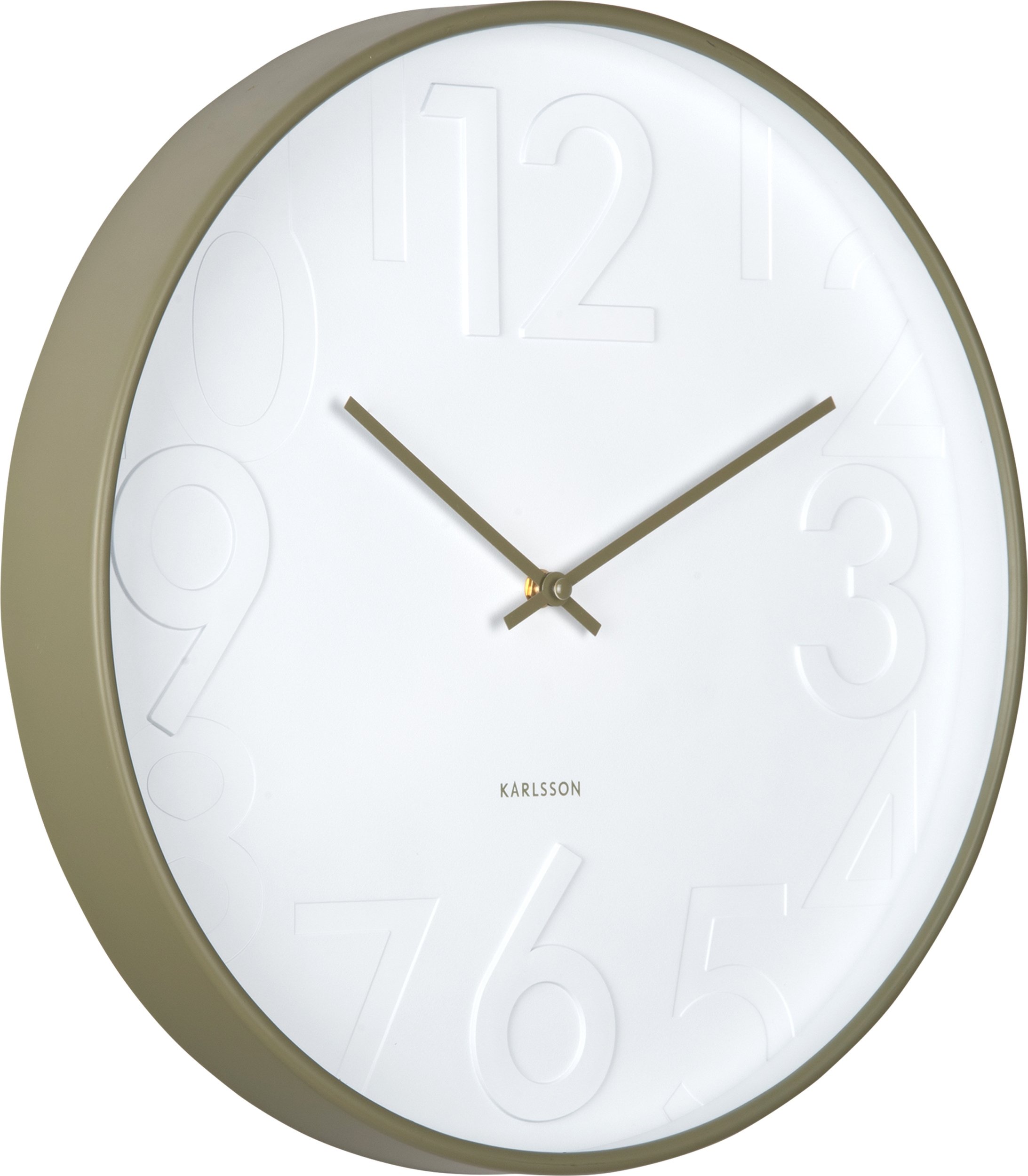 Zegar ścienny Ayuno leśna zieleń