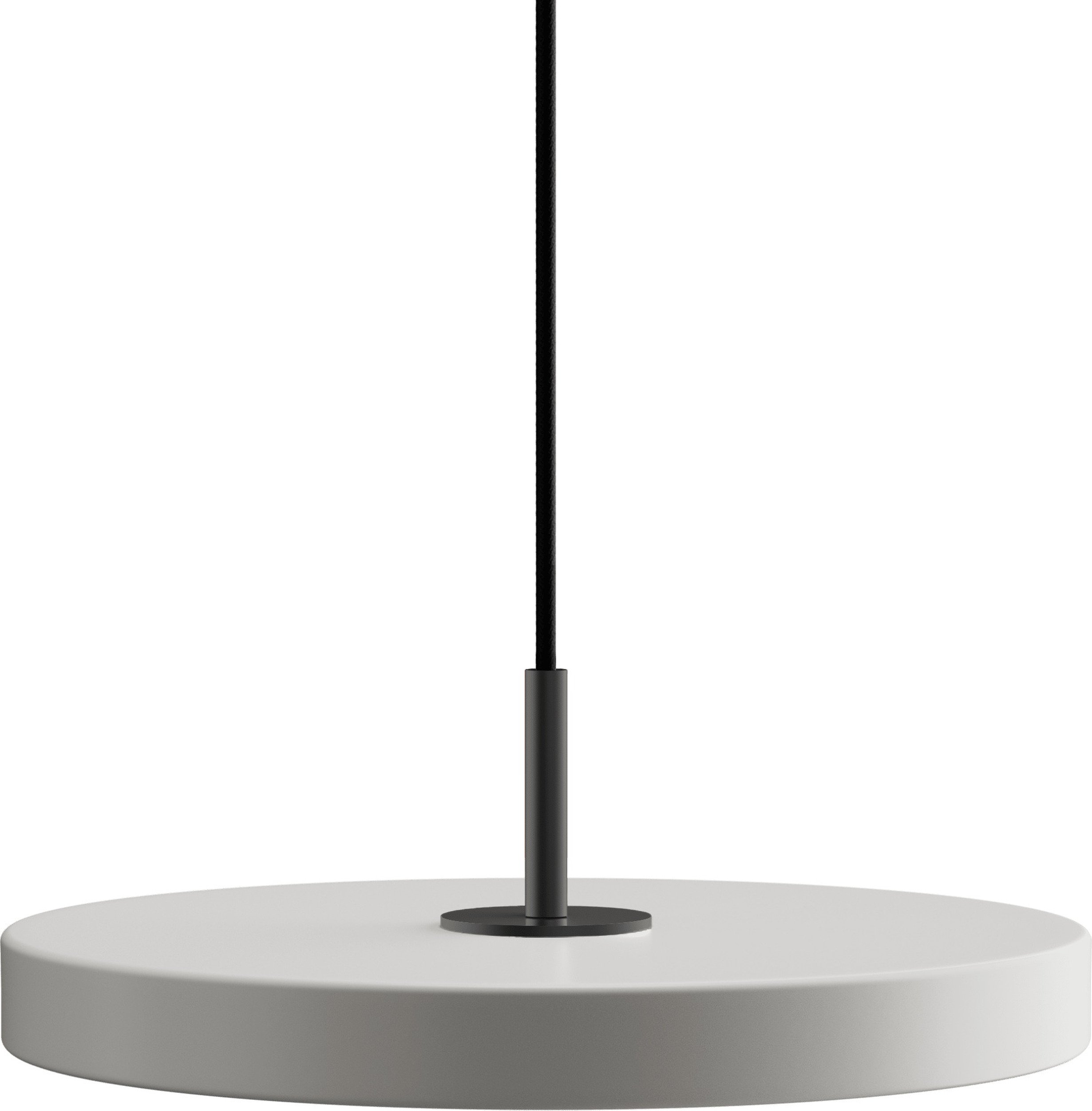 Lampa wisząca Asteria Plus 31 cm szara z czarnym mocowaniem