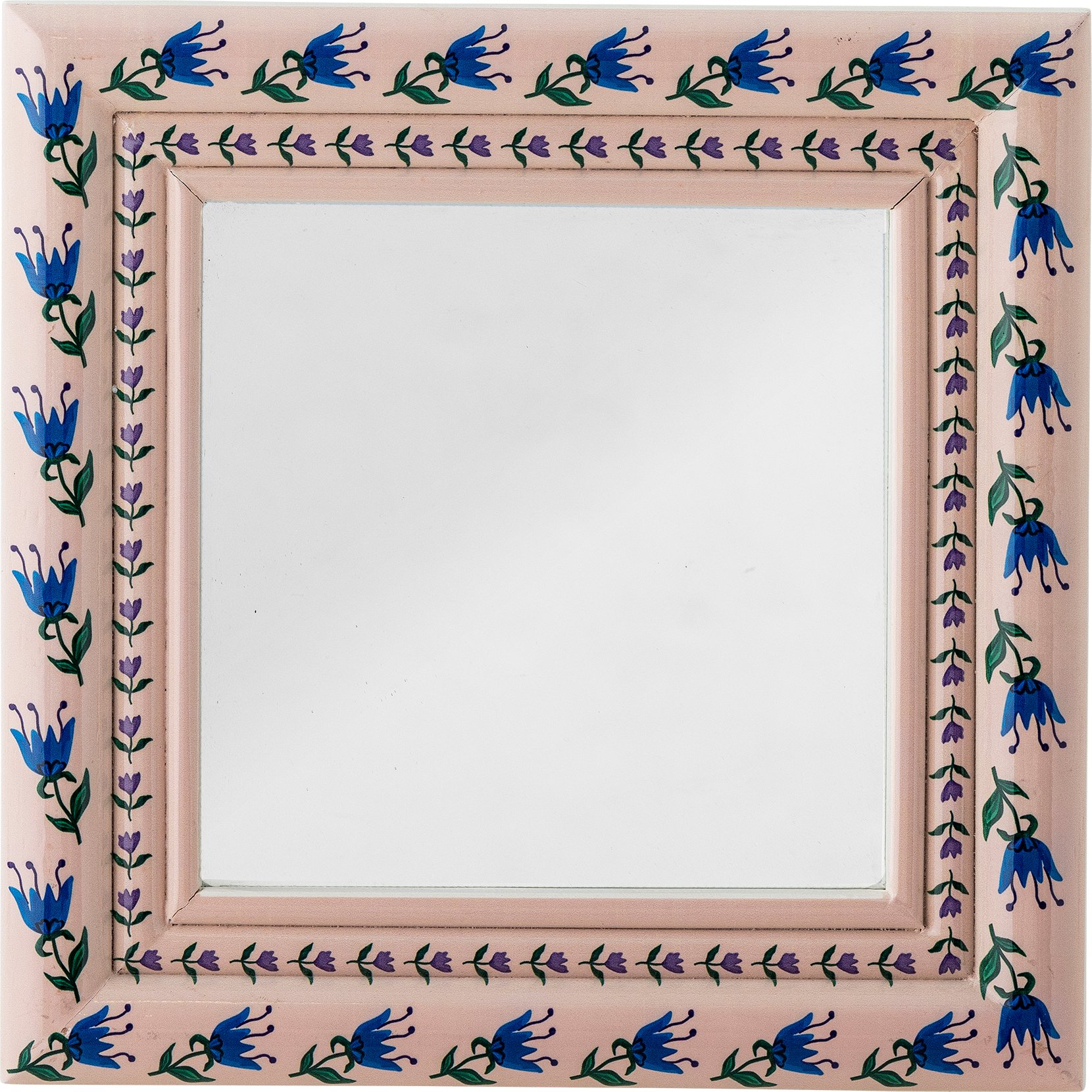 Lustro ścienne Badia 30 x 30 cm różowe