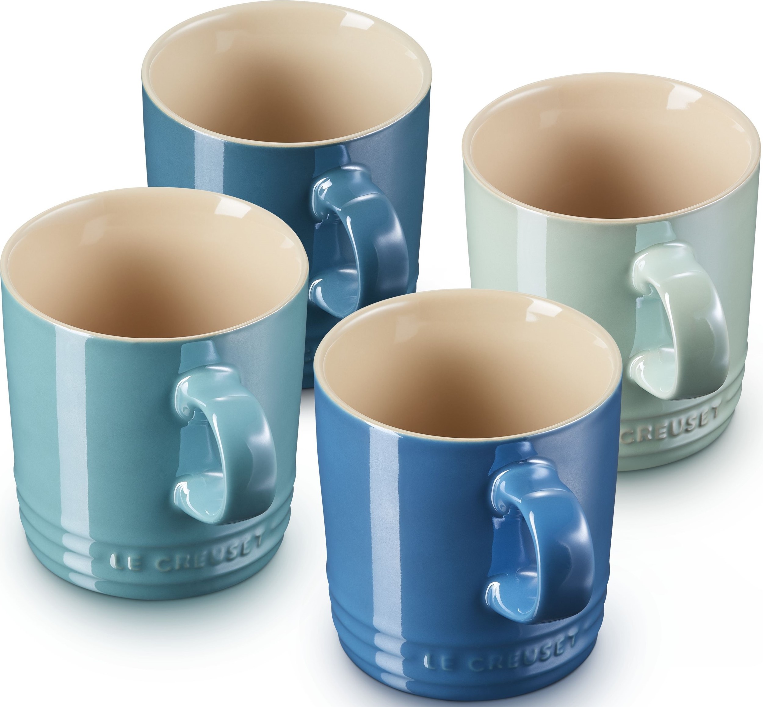 Kubki Le Creuset Metallics 350 ml niebieskie 4 szt.