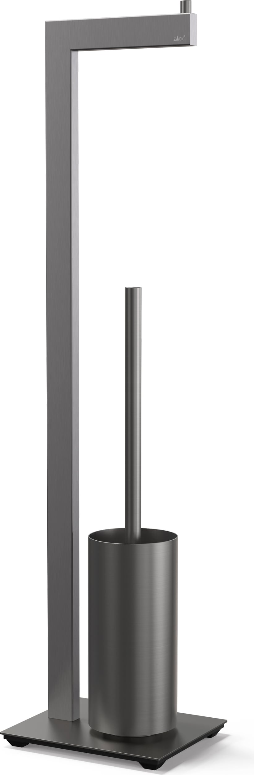 Stojak na papier toaletowy i szczotka do WC Linea grafitowy z powłoką PVD