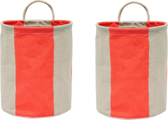Kosze do przechowywania Kara S czerwono-beżowe 2 szt.