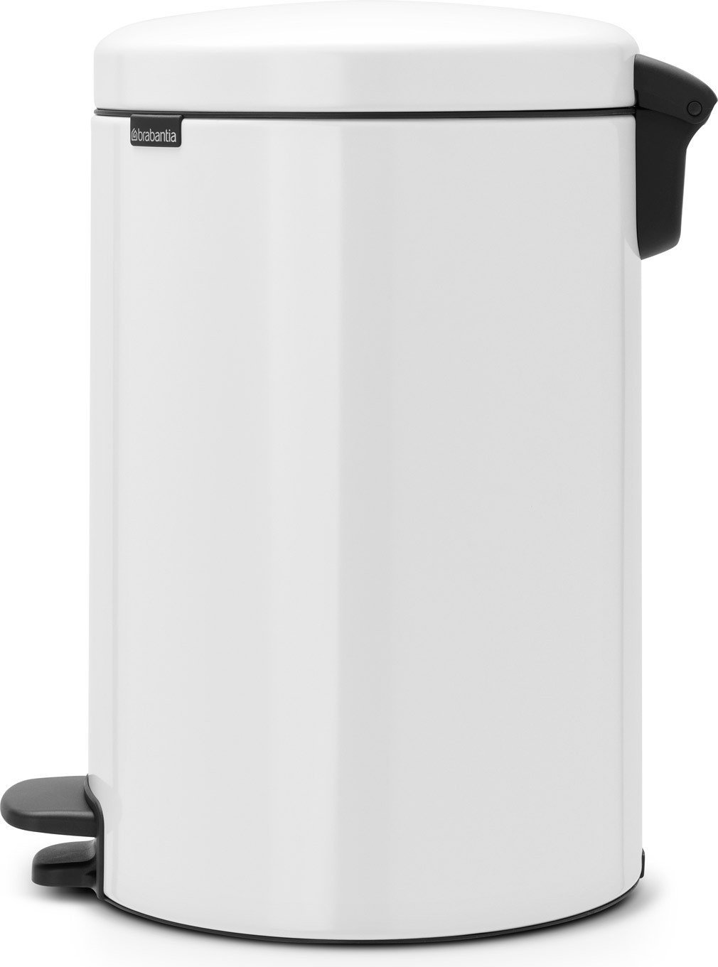 Kosz na śmieci pedałowy NewIcon 20 l biały z metalowym wiaderkiem