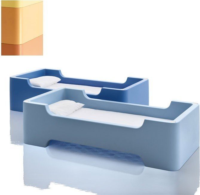 Łóżko pojedyncze Bunky jasnopomarańczowe