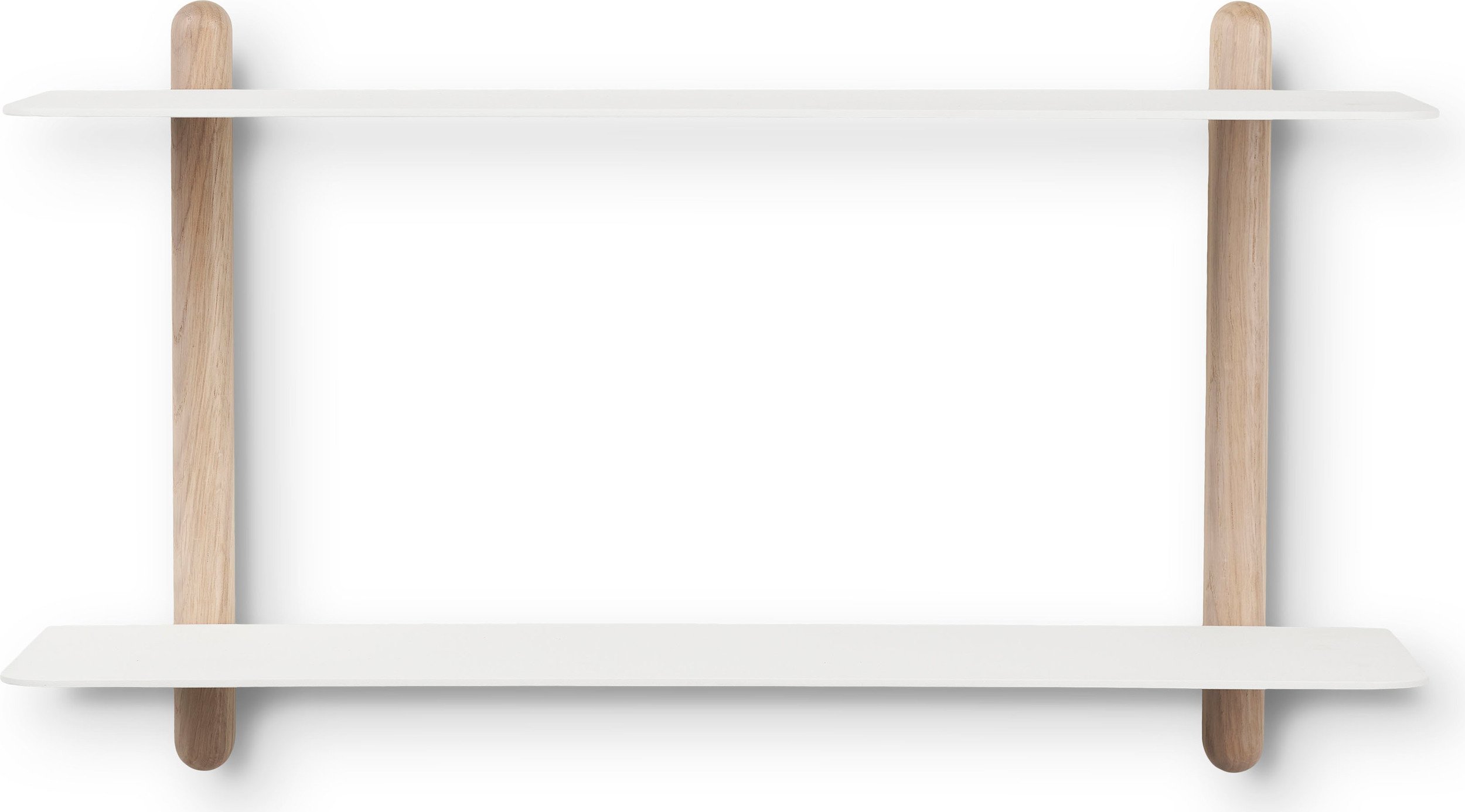 Półka ścienna Nivo Large F 38,5 cm biała jasny dąb