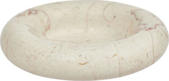 Świecznik na grubą świecę Savi okrągły 14 cm złamana biel