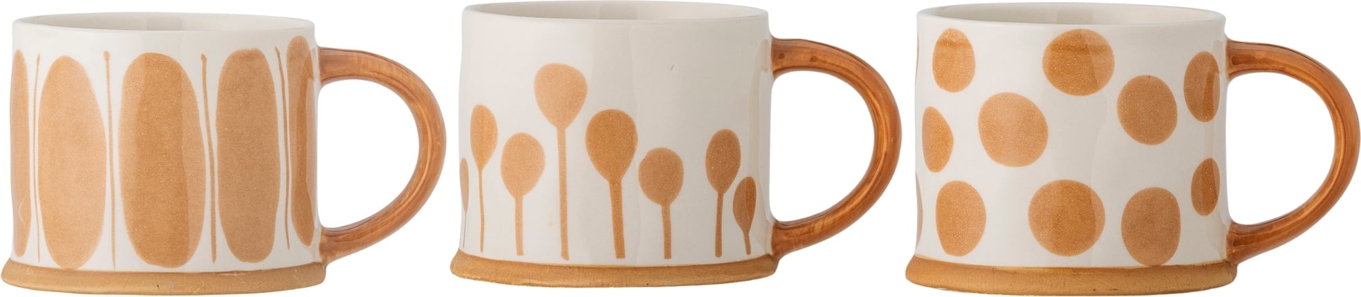 Kubki Linora 480 ml brązowe 3 szt.