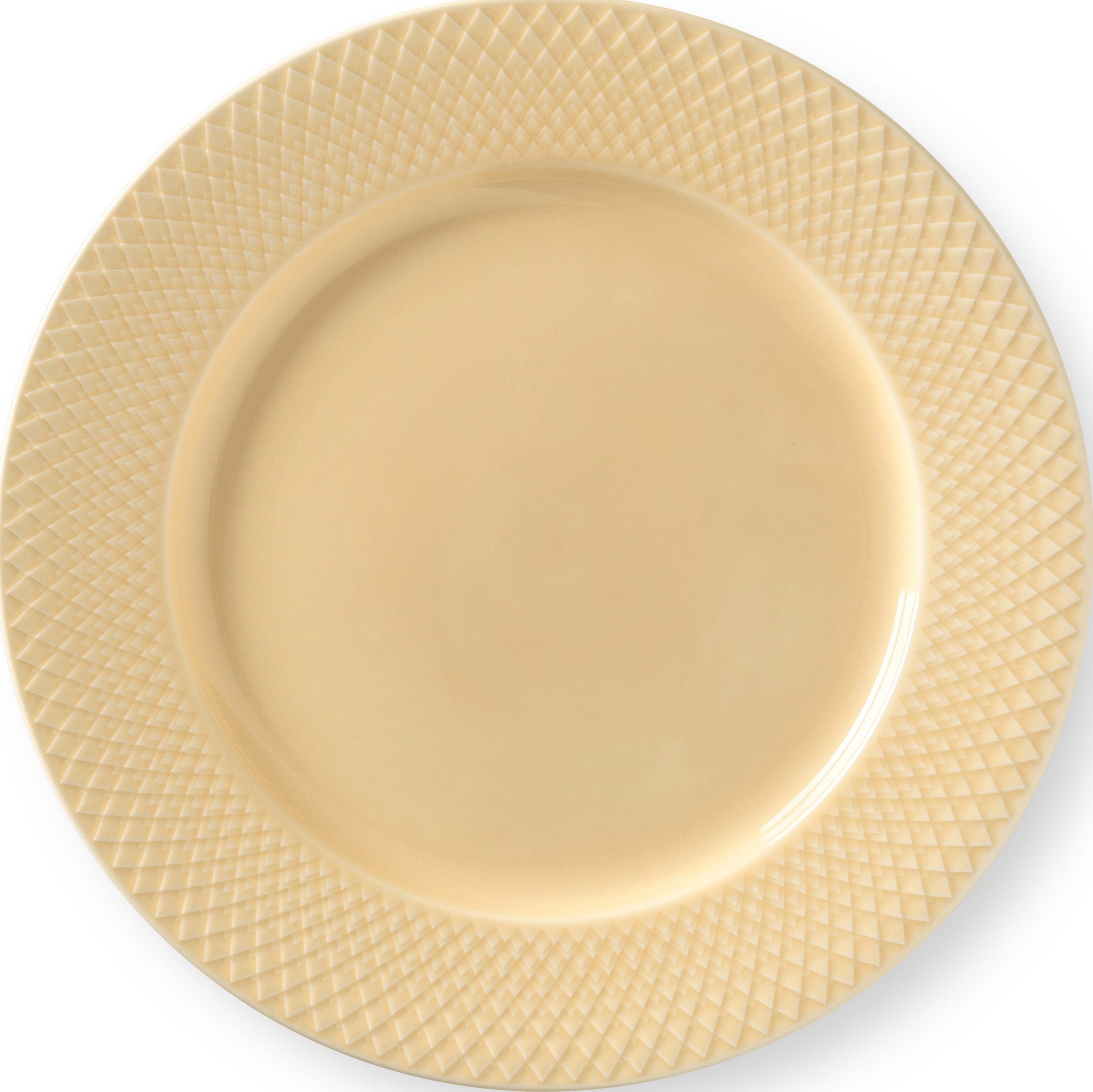 Talerz obiadowy Rhombe 27 cm jasnożółty
