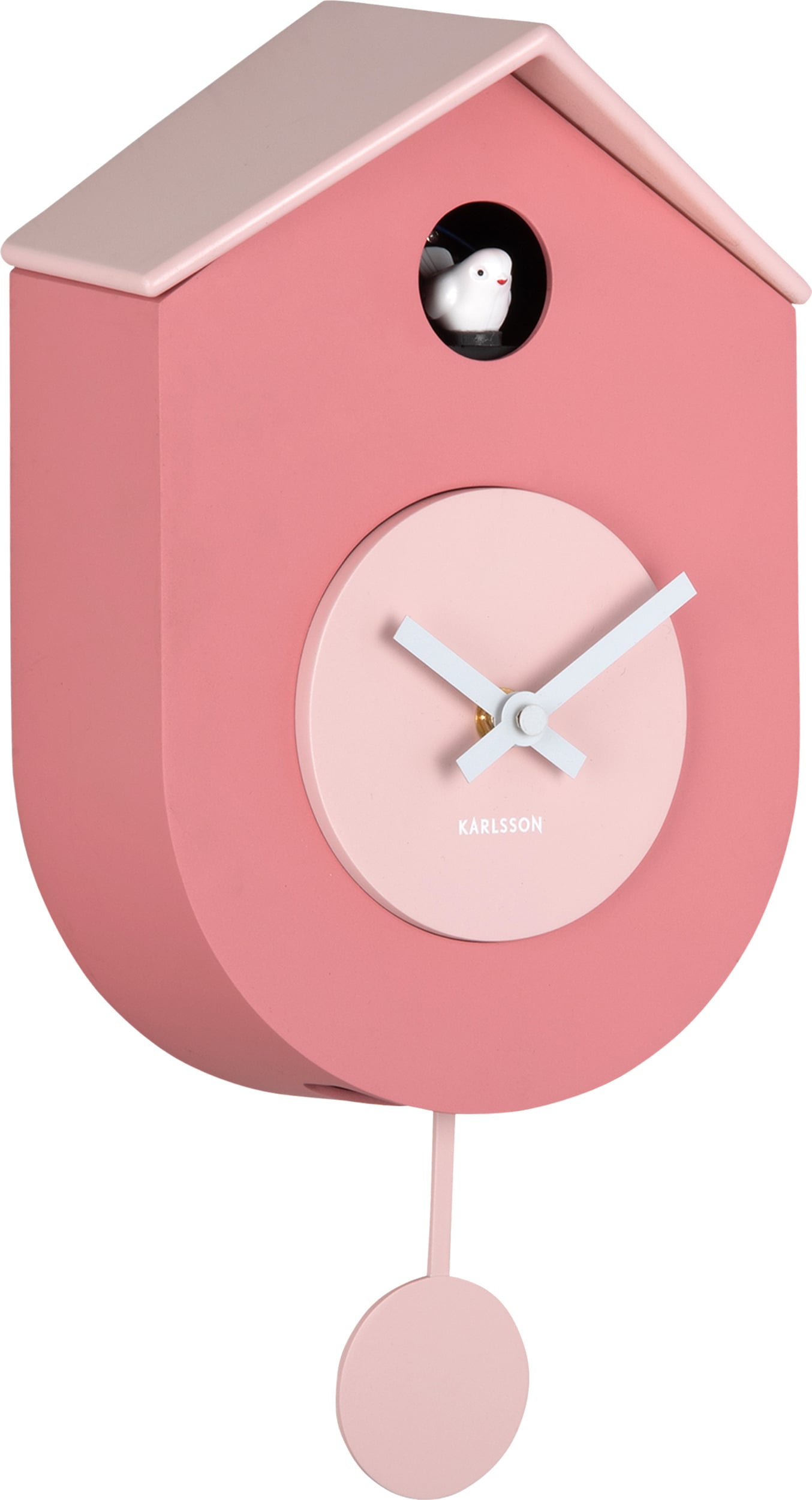 Zegar ścienny z kukułką Grato Cuckoo różowy