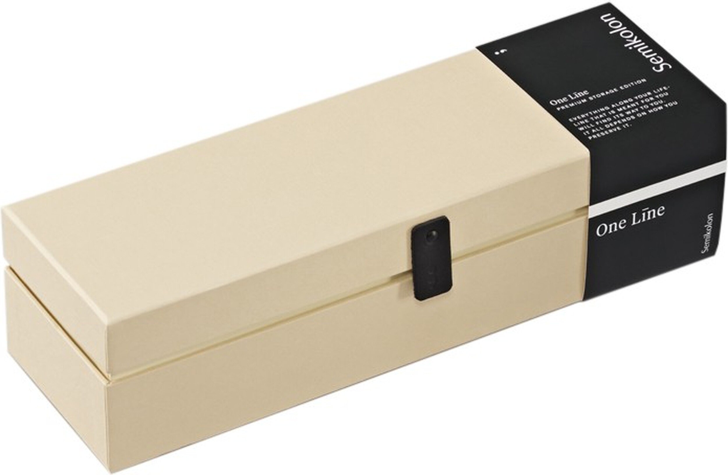 Pudełko do przechowywania One Line podłużne waniliowe