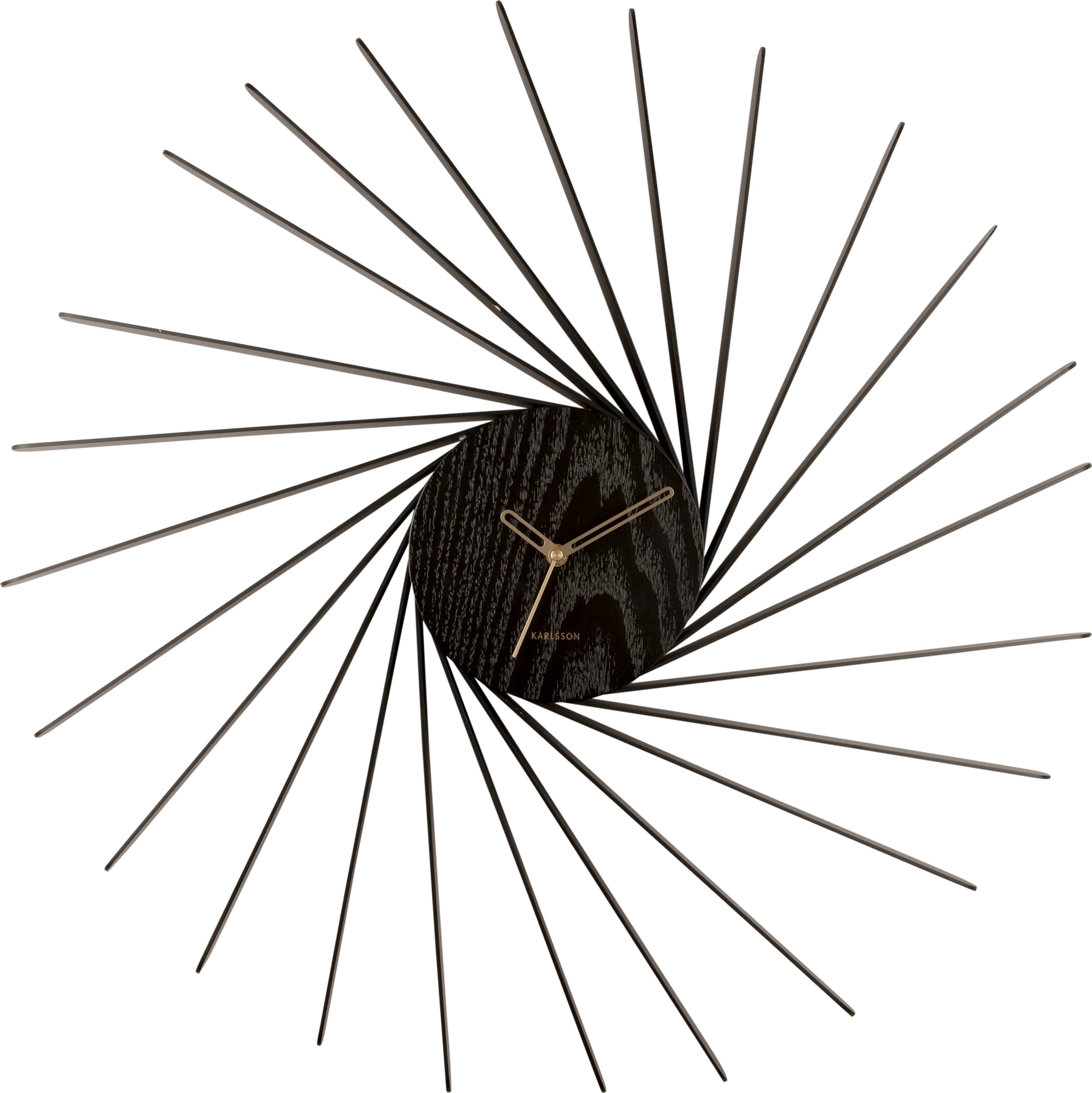 Zegar ścienny Helix XL czarne drewno