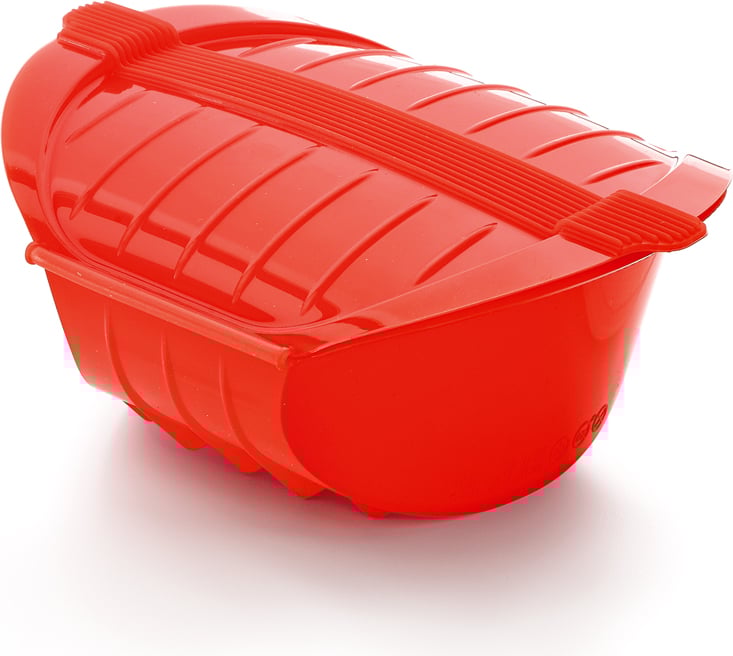 Naczynie do mikrofalówki Deep Steam 21,2 cm czerwone