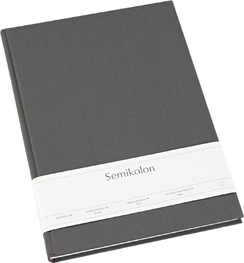 Notes gładki Uni Classic A4 ciemnoszary