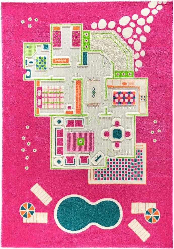 Dywan IVI domek dla lalek 160 x 230 cm różowy
