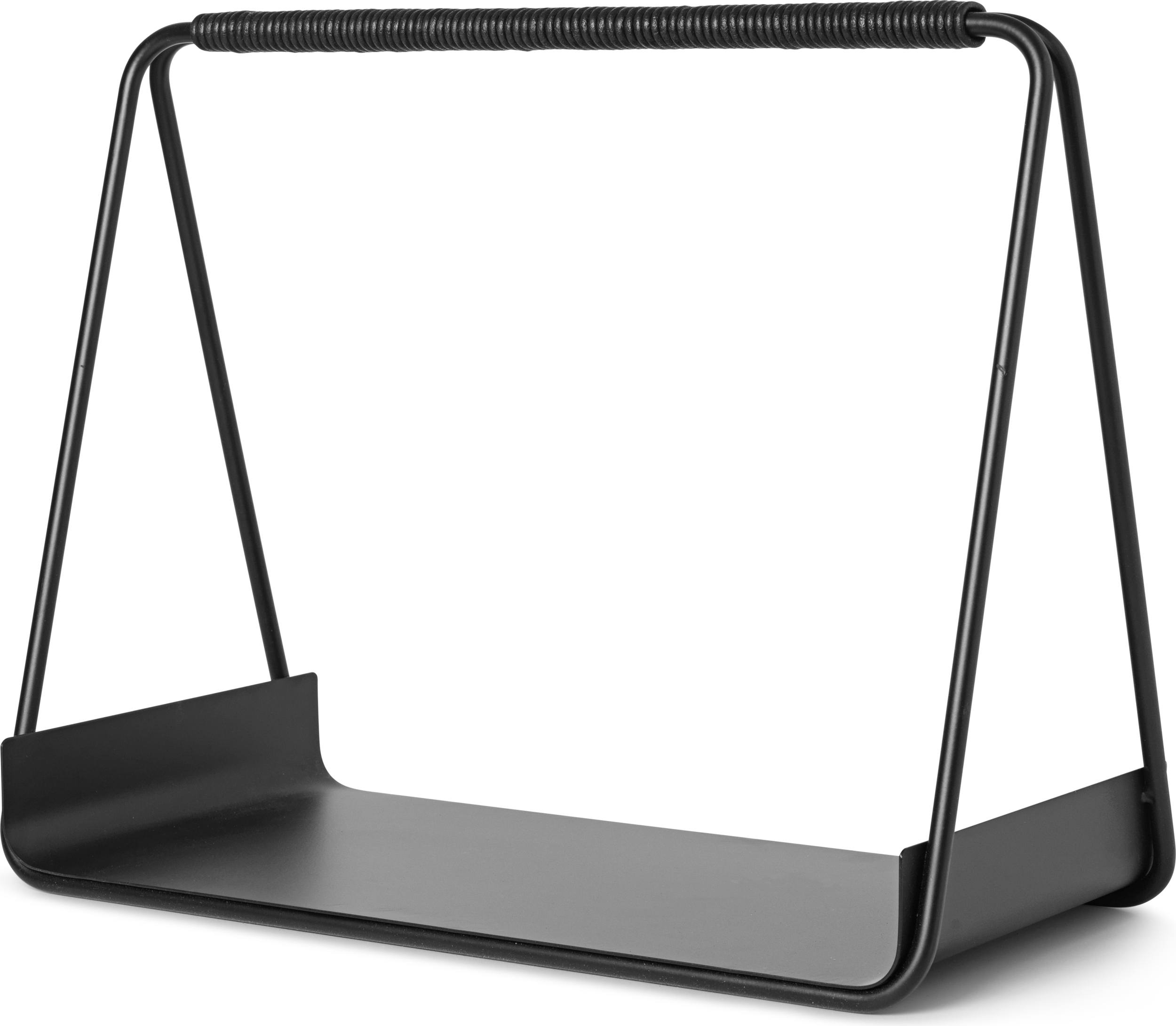 Stojak na drewno Port czarny metalowy