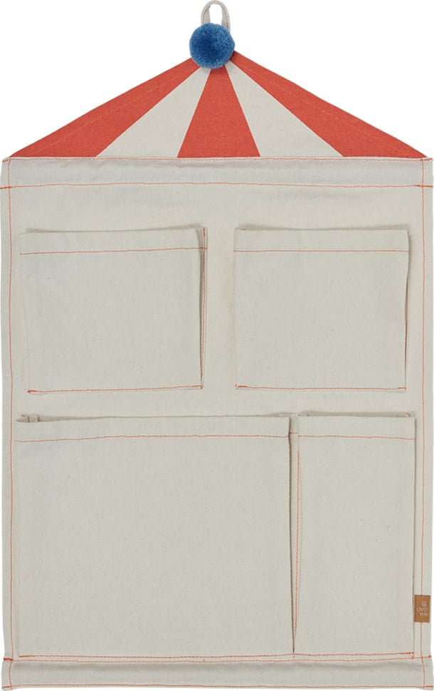 Organizer ścienny Circus beżowo-czerwony