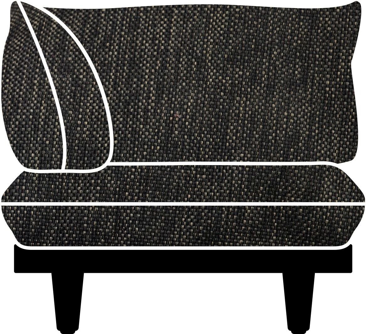 Pokrowiec na narożnik Paletti czarny materiałowy