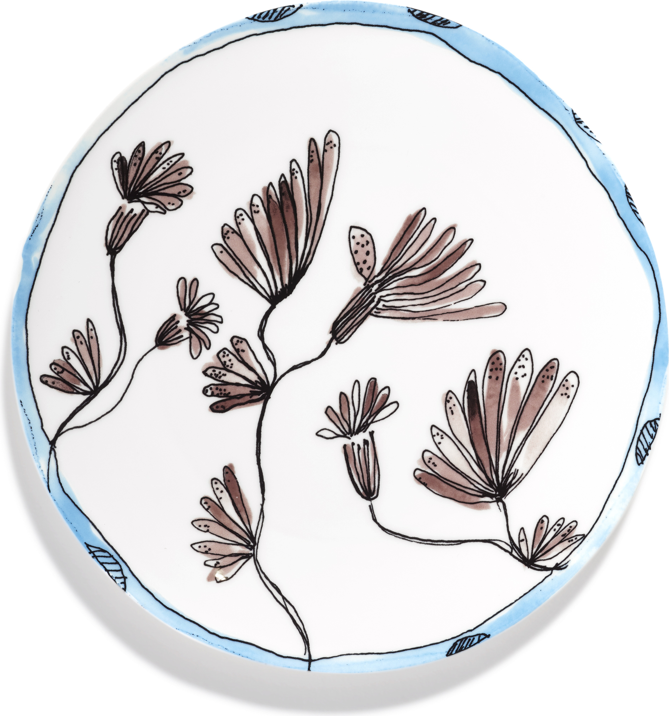 Talerz obiadowy Midnight Flowers Camelia Aubergine 28 cm