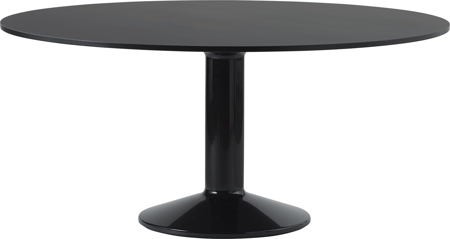 Stół Midst okrągły 160 cm czarny linoleum