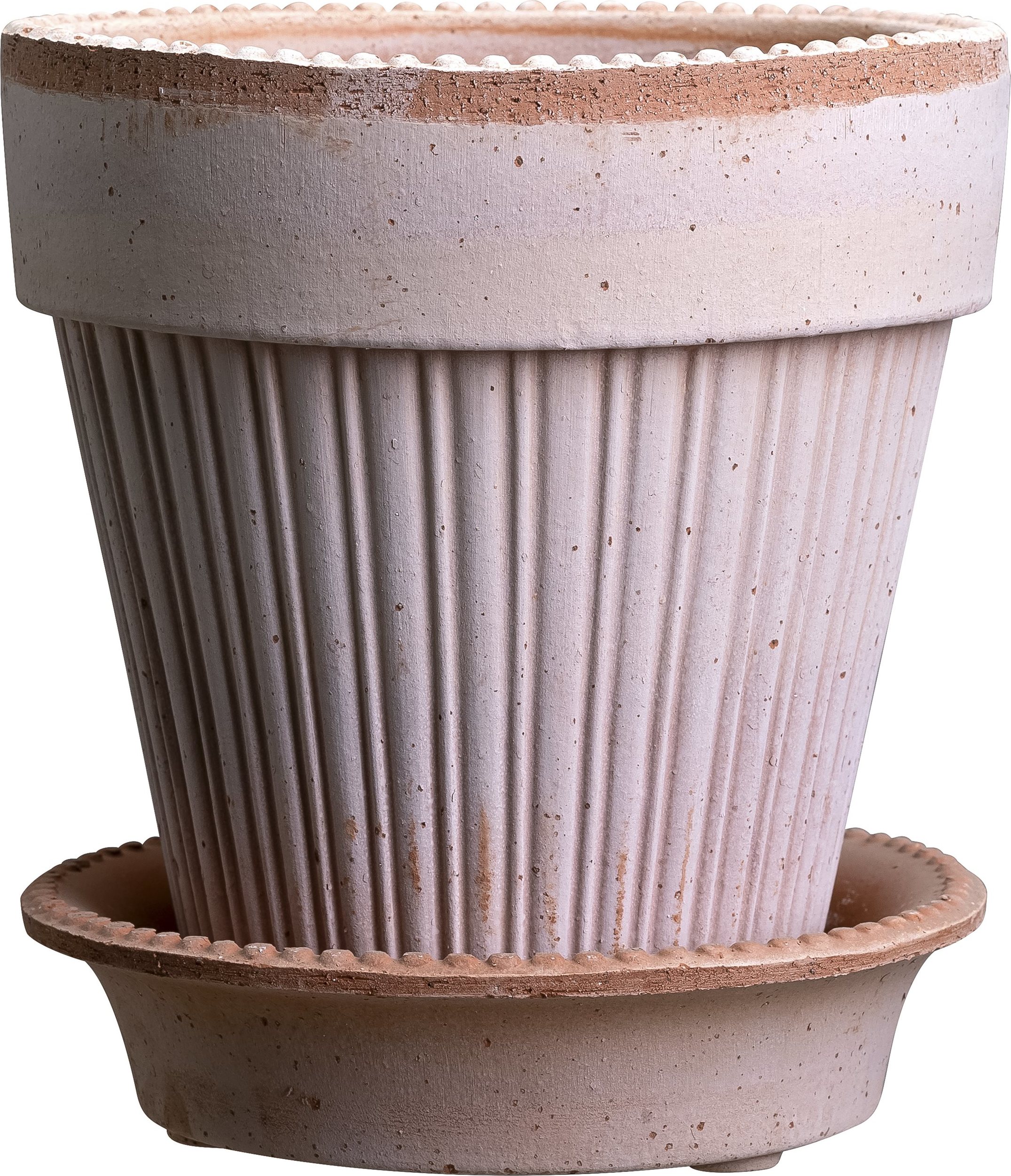 Doniczka Simona 12 cm różowa z podstawką