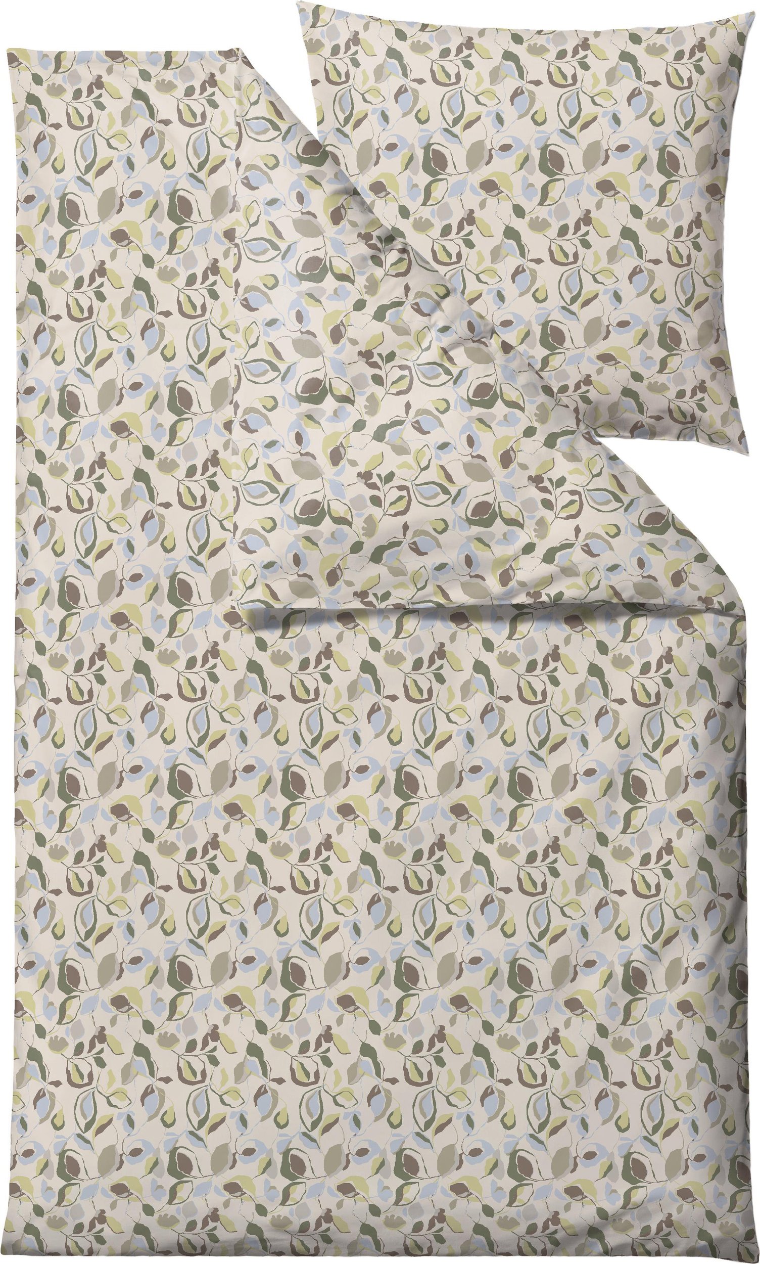 Pościel Abstract 135 x 200 cm błękitna z poszewką na poduszkę 80 x 80 cm