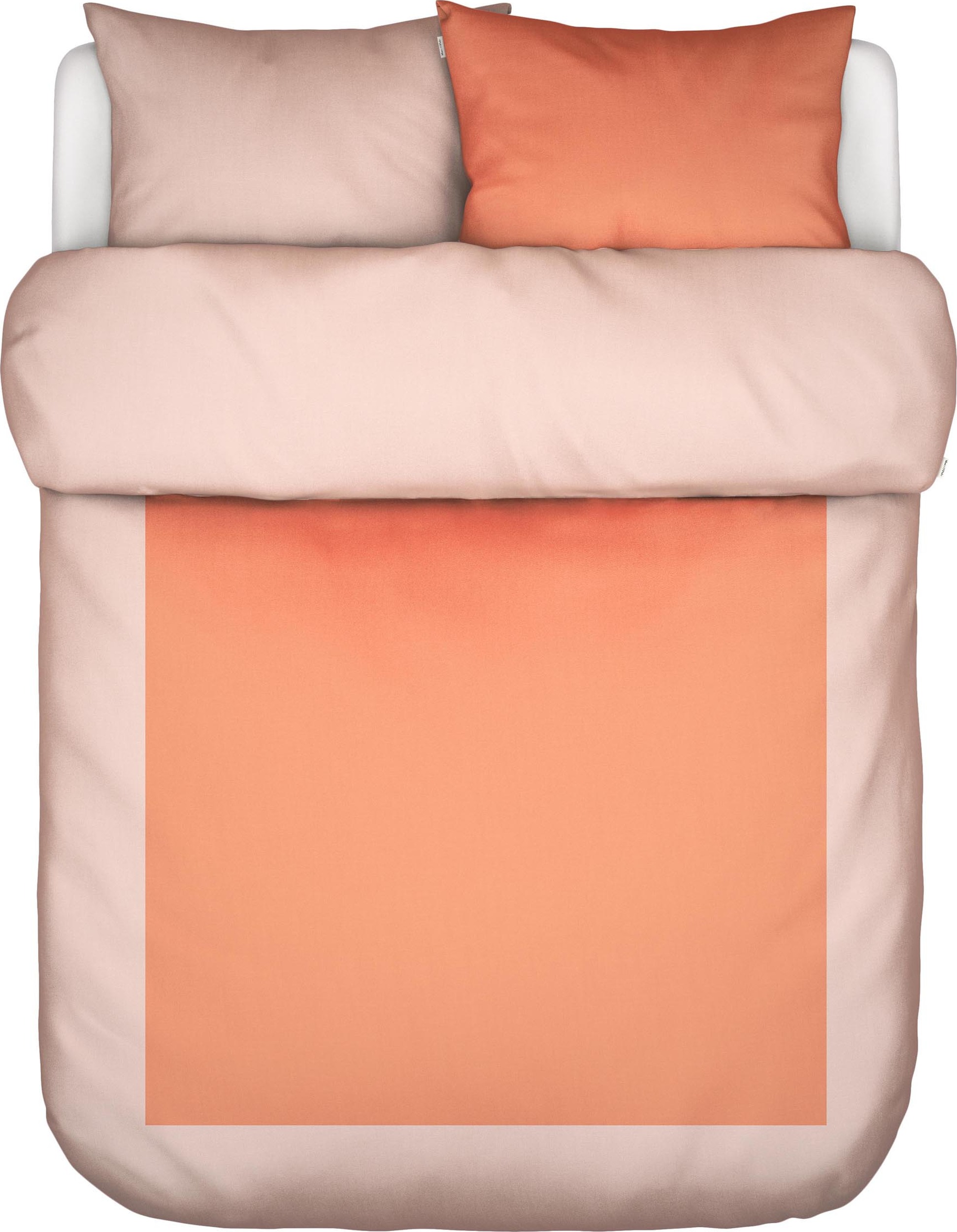 Pościel Keersten 260 x 220 cm pomarańczowa z 2 poszewkami na poduszki 60 x 70 cm zapięcie flap