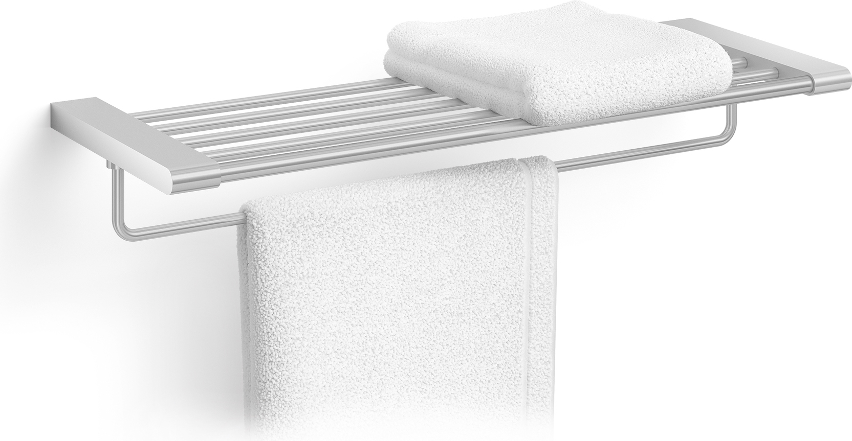 Półka z relingami na ręczniki Atore matowa