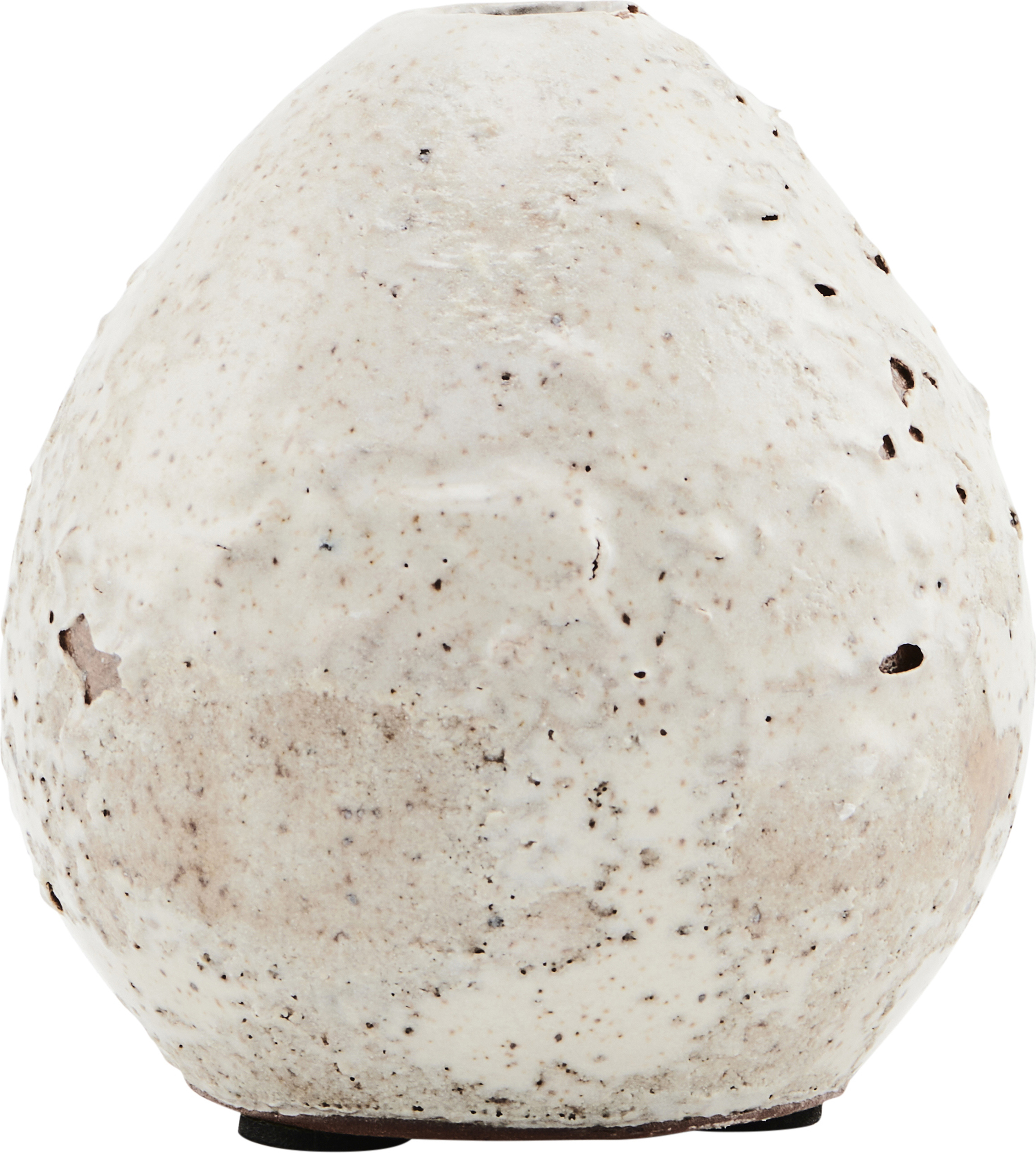 Wazonik Baby biały z piaskową teksturą