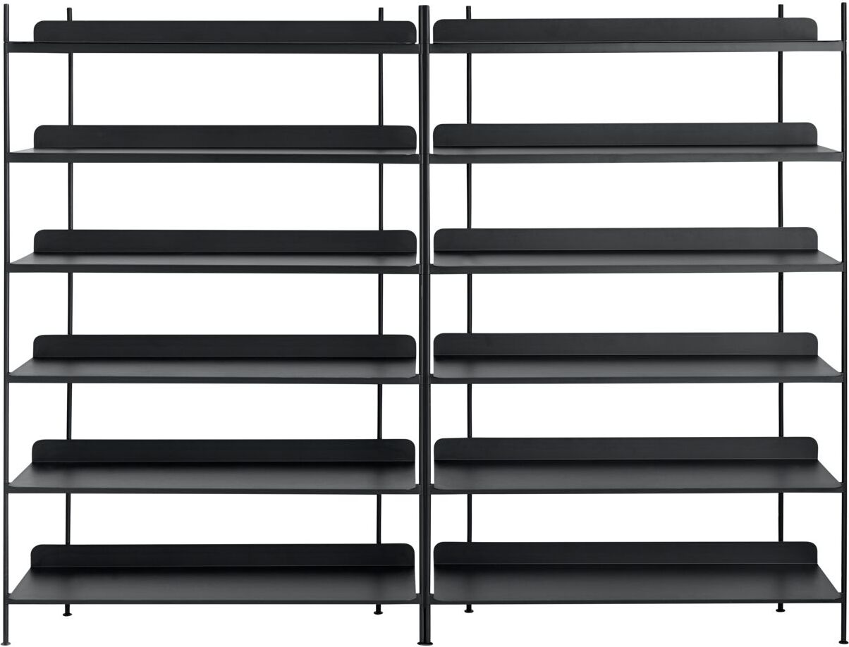 Regały modułowe Compile 8 czarny 2 szt.