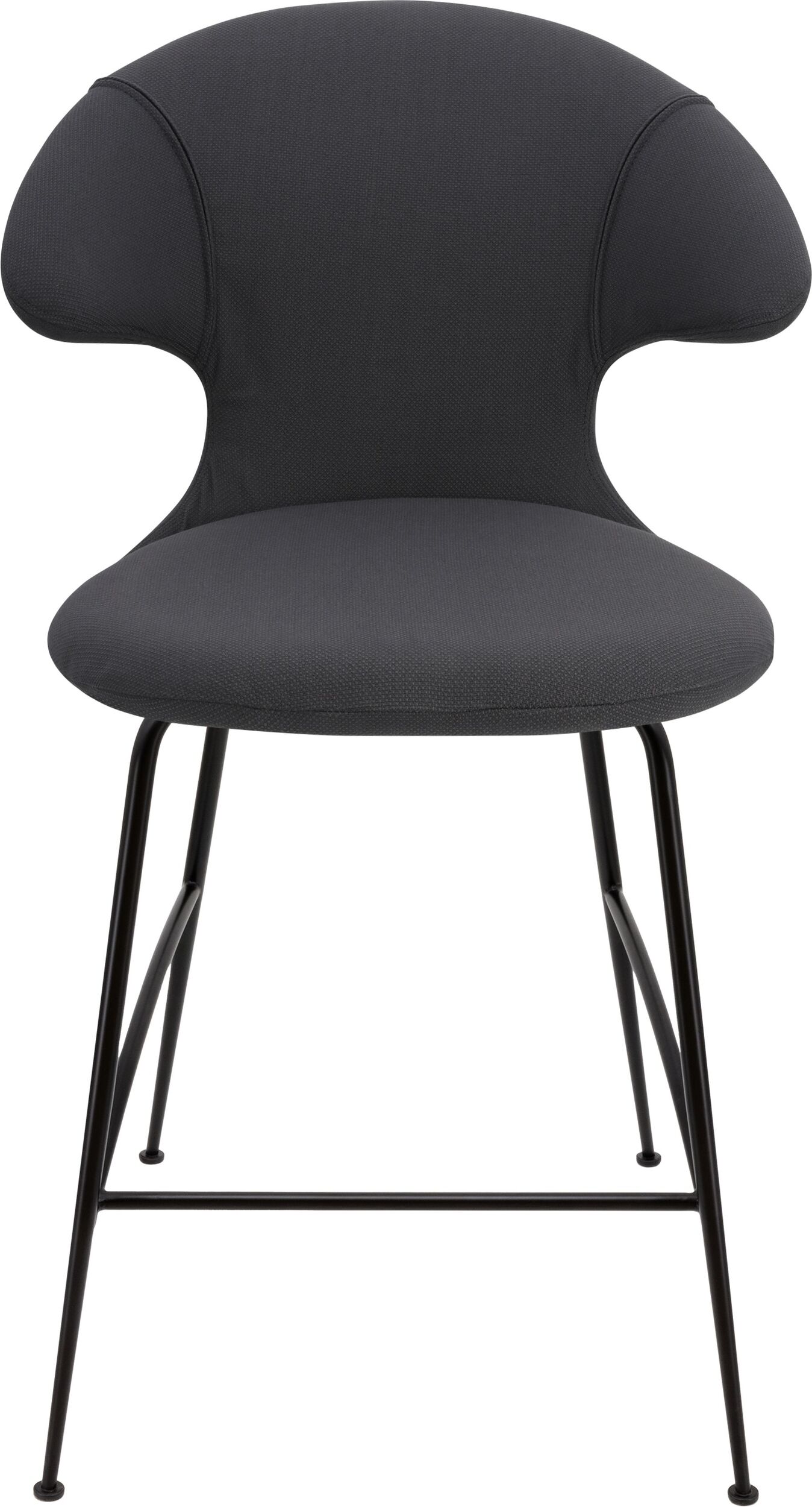 Krzesło Time Flies 102 cm ciemnoszare na czarnych nogach