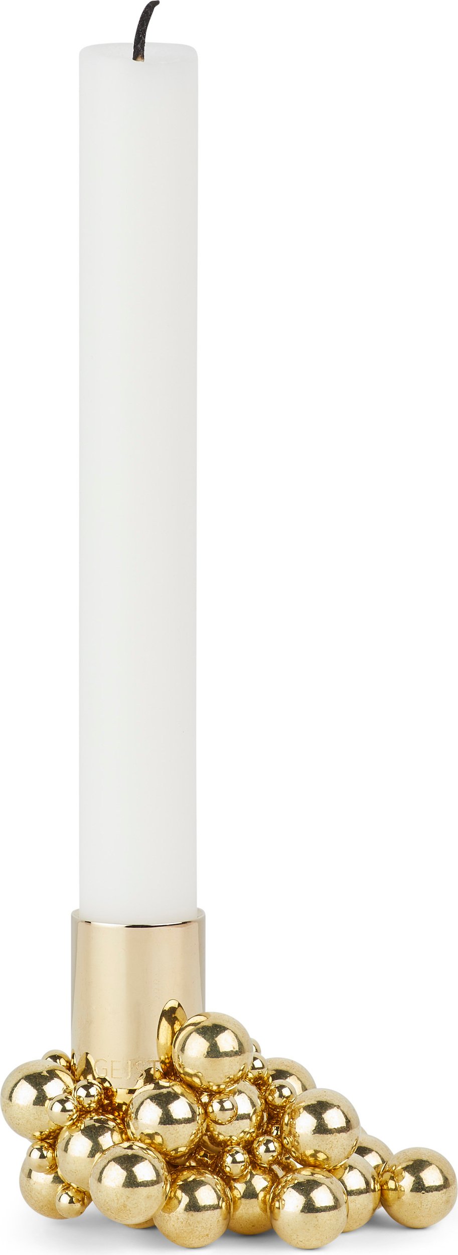 Świecznik na klasyczną świecę Molekyl mosiądz magnetyczny