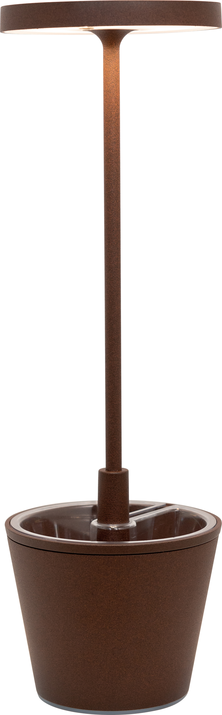 Lampa stołowa Poldina Reverso brązowa z misą