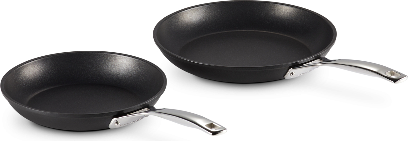 Patelnie Le Creuset 24 cm + 28 cm aluminium nieprzywierające