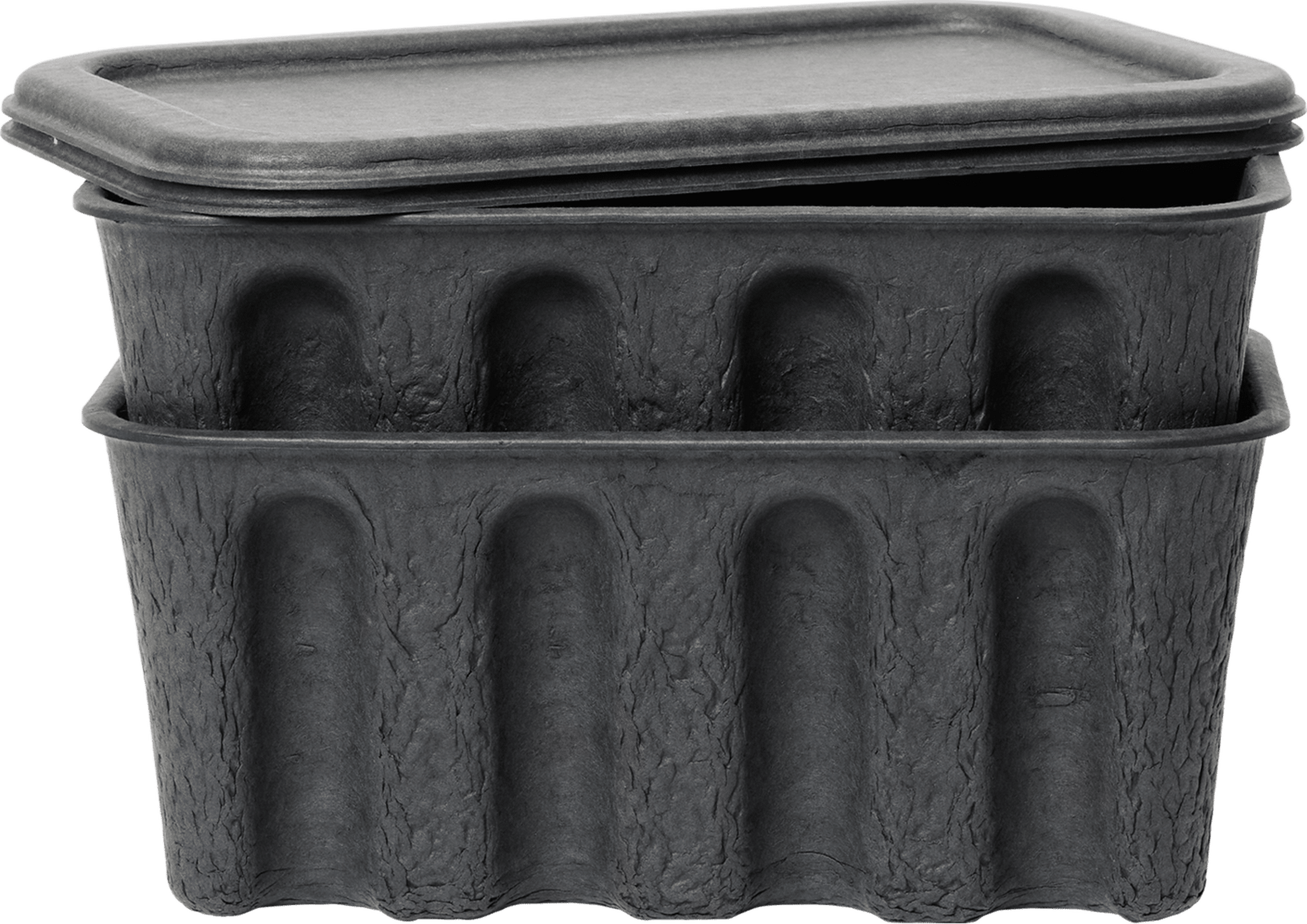 Pudełka do przechowywania Paper Pulp czarne 2 szt.