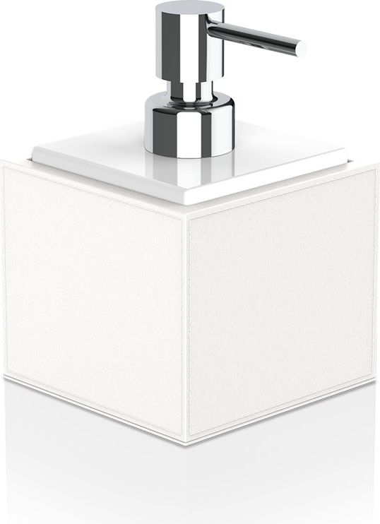 Dozownik do mydła Brownie biały z pompką chrom