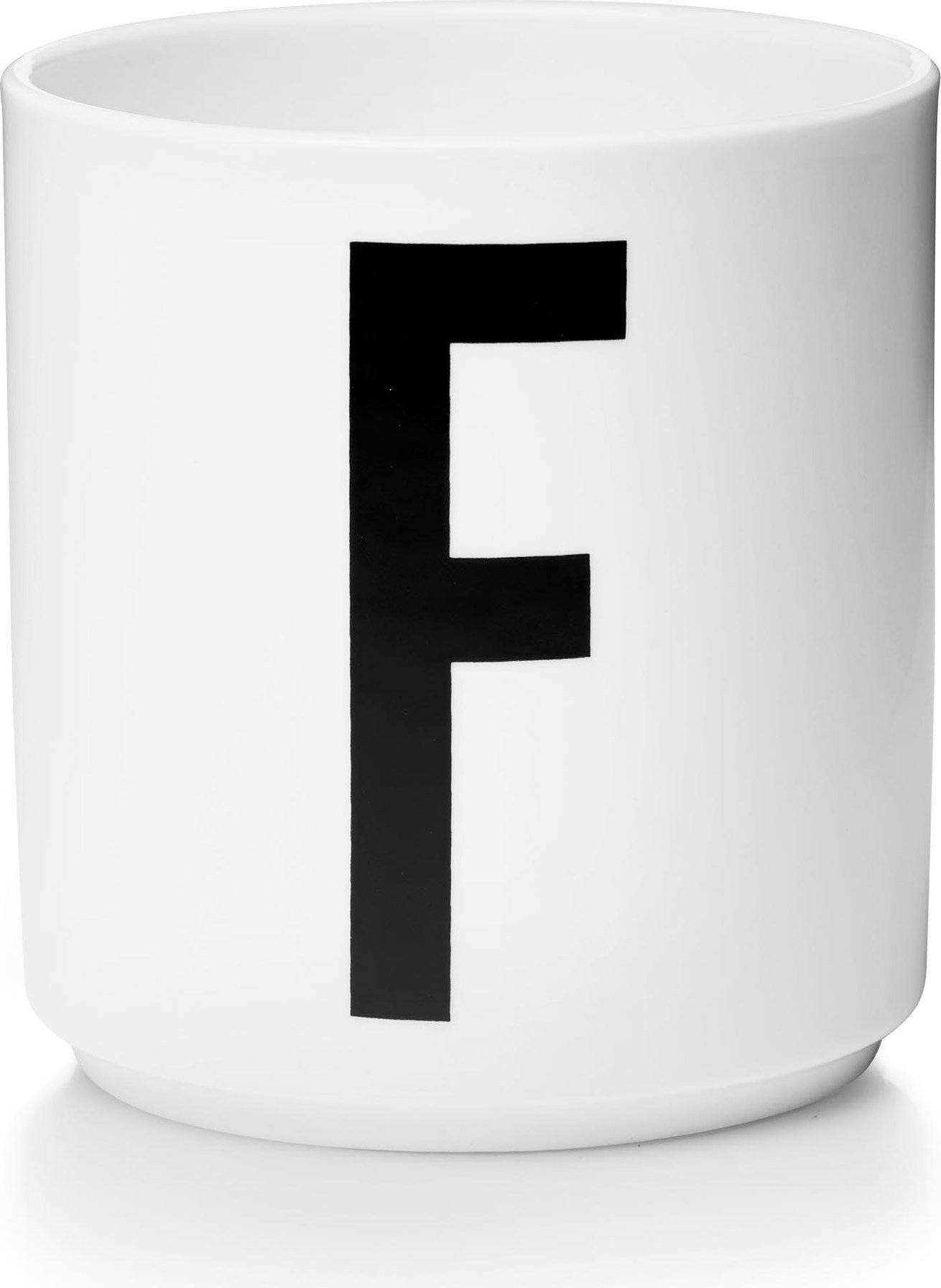 Kubek porcelanowy AJ litera F