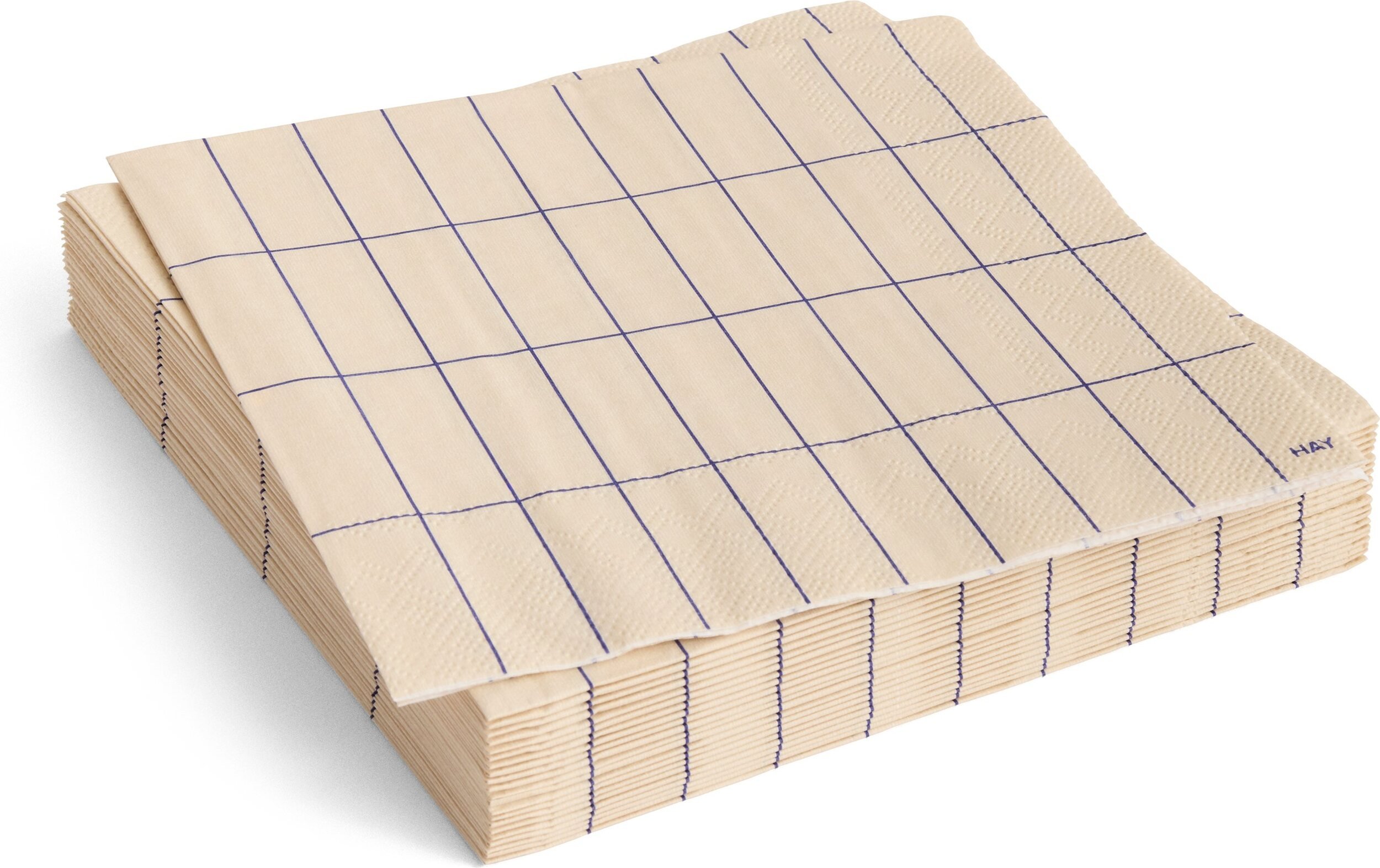 Serwetki papierowe Hay Pattern 33 x 33 cm kremowo-niebieska kratka 20 szt.