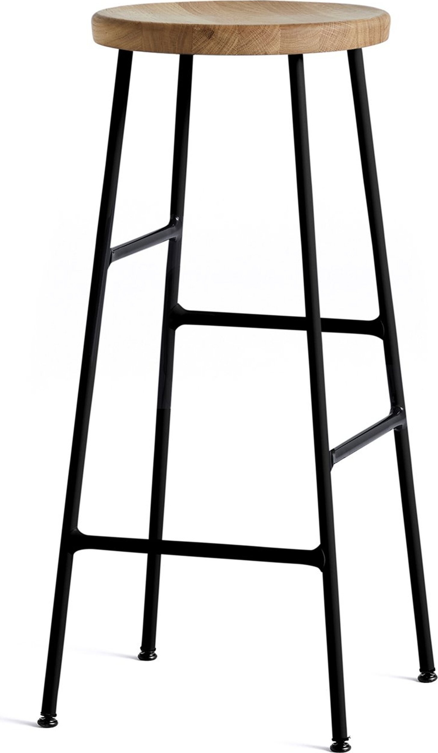 Stołek barowy Cornet 75 cm jasny dąb na czarnych nogach