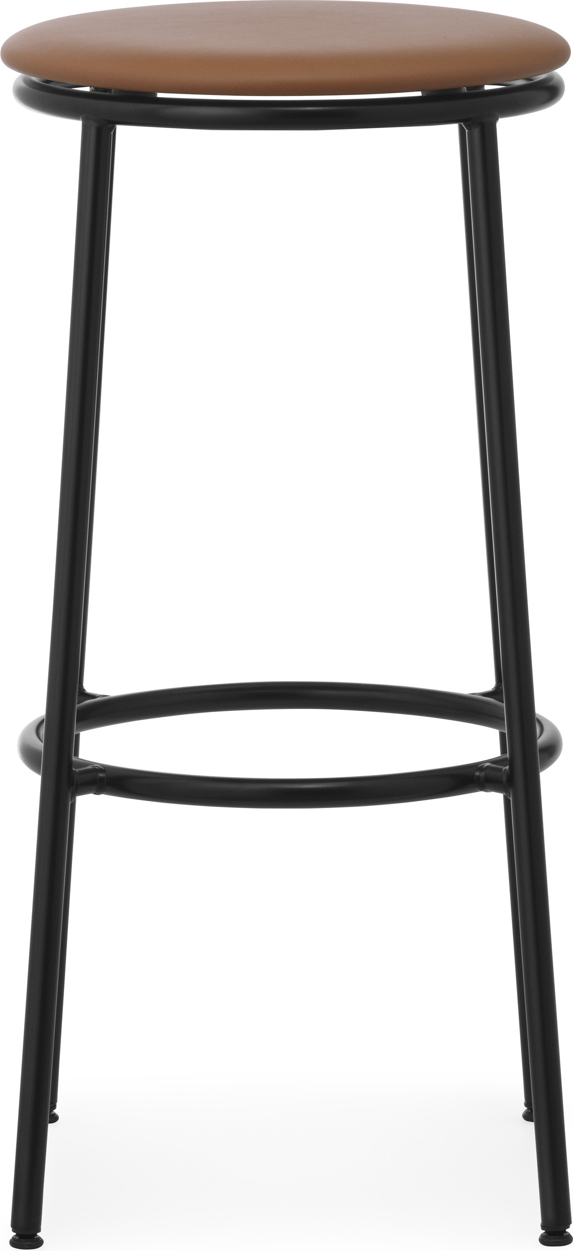 Stołek barowy Circa Ultra Leather Brandy 75 cm z tapicerowanym siedziskiem