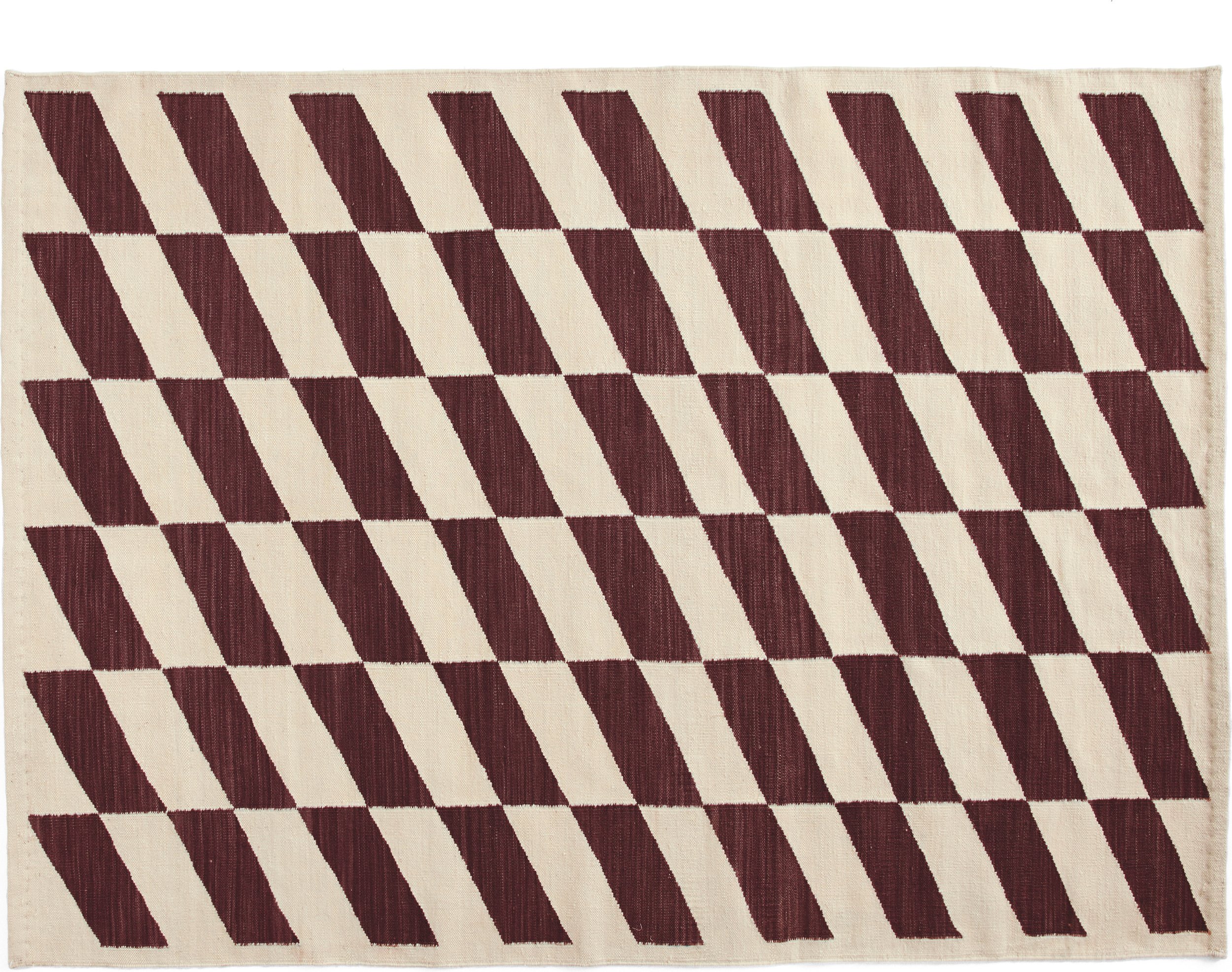 Dywan Shift Kelim 140 x 200 cm burgundowo-beżowy