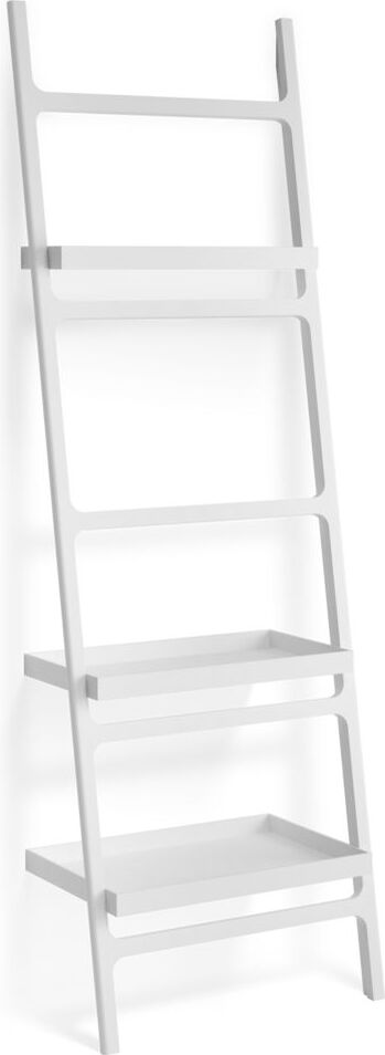 Wieszak na ręczniki drabinka Stone biały mat z półkami