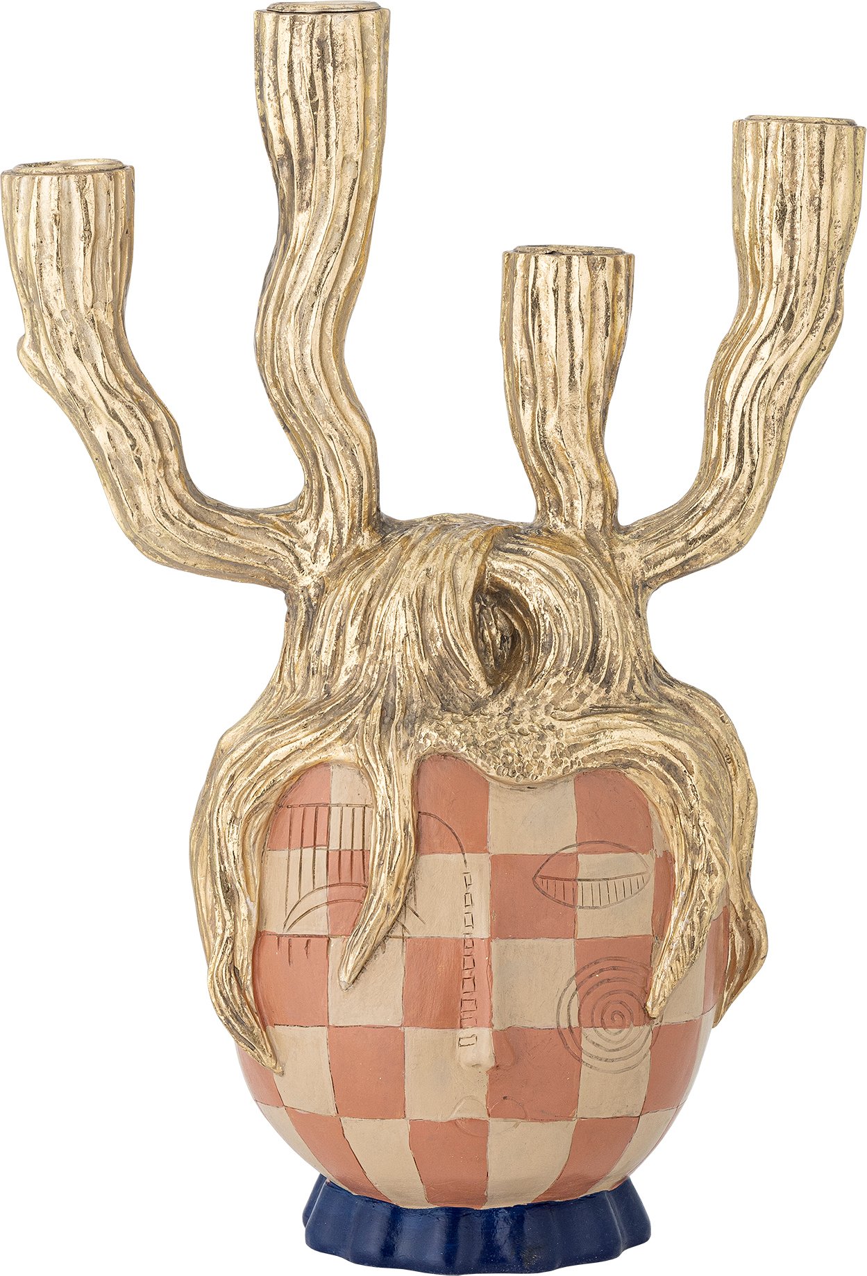 Świecznik na klasyczną świecę Medusa 32 cm poczwórny