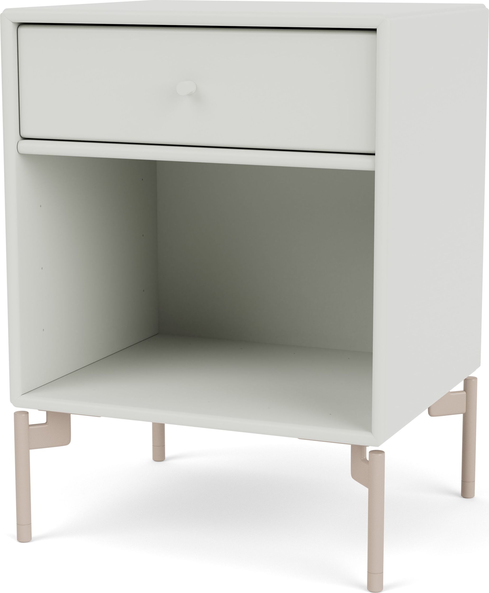 Szafka nocna Dream jasnoszara na beżowych nogach