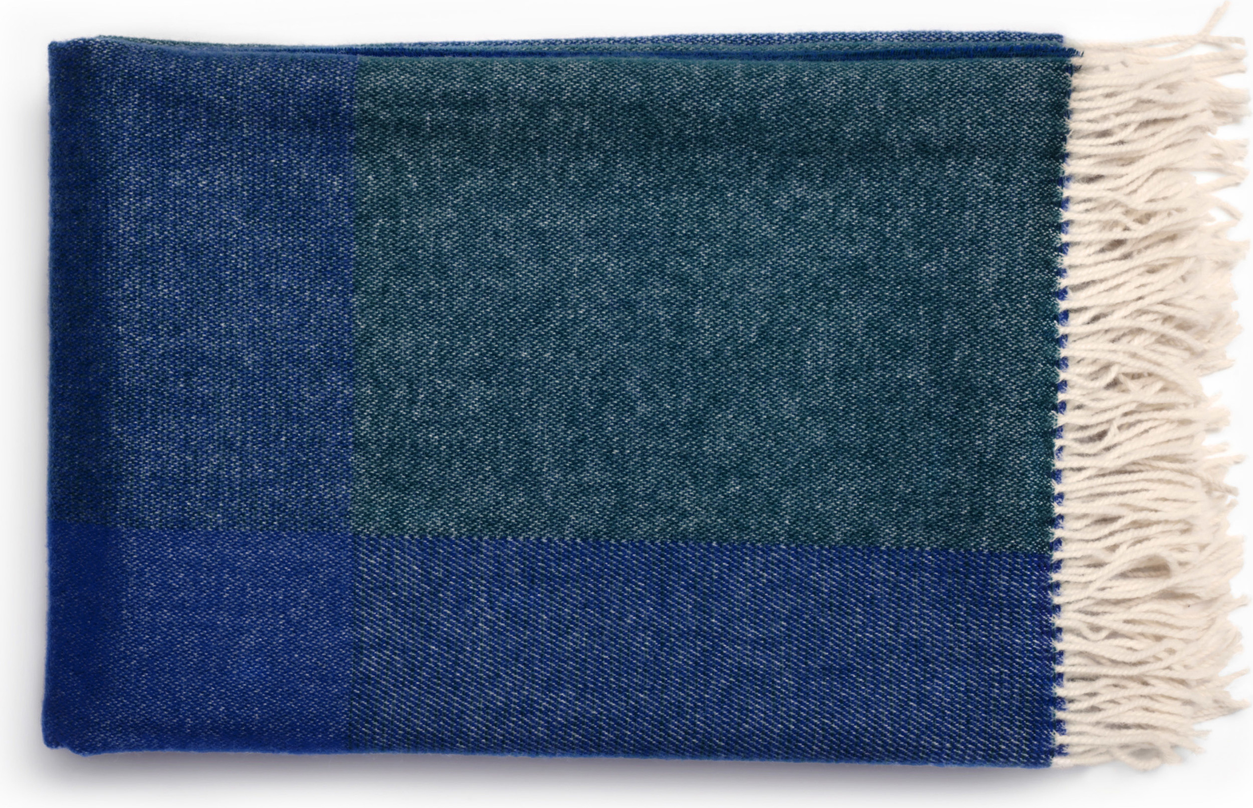 Pled Blend Throw zielono-biały