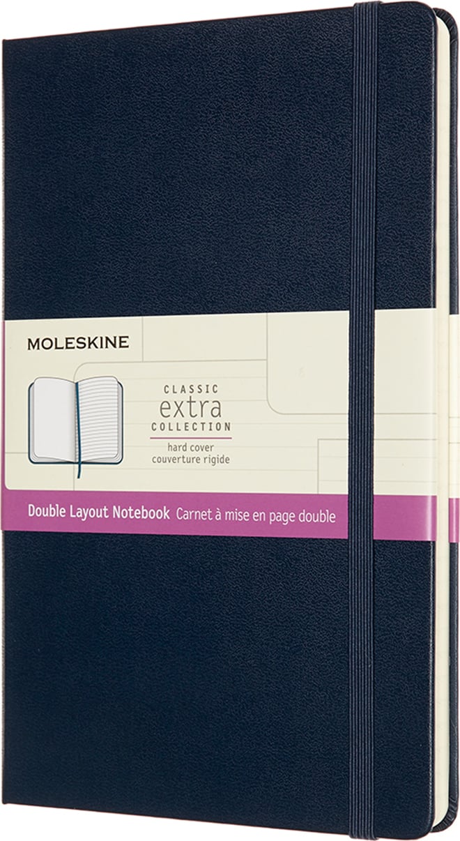Notes Moleskine L 192 strony szafirowy gładki i w linie twarda oprawa